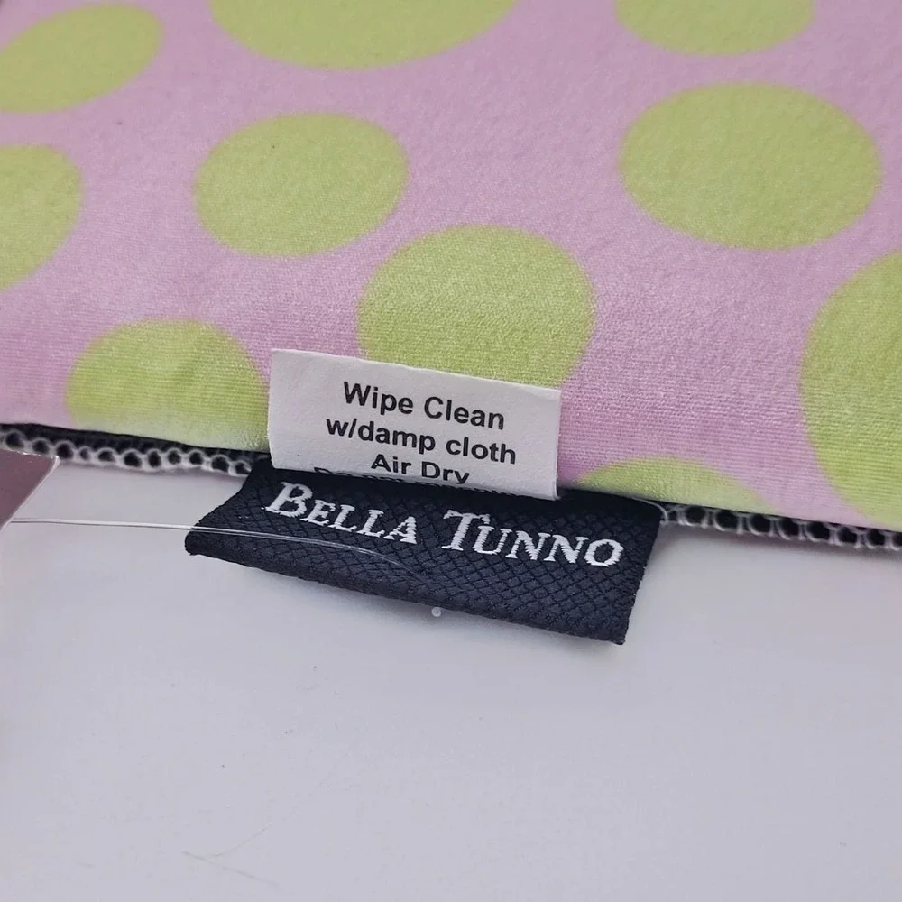 Bella Tunno Travel Chalkboard Mat Pink Green Polka Dot with Colored Chalk NWT